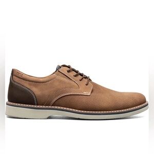 Nunn Bush Otto Plain Toe Oxford Walking Shoes Suede Lightweight Mocha Size 11.5